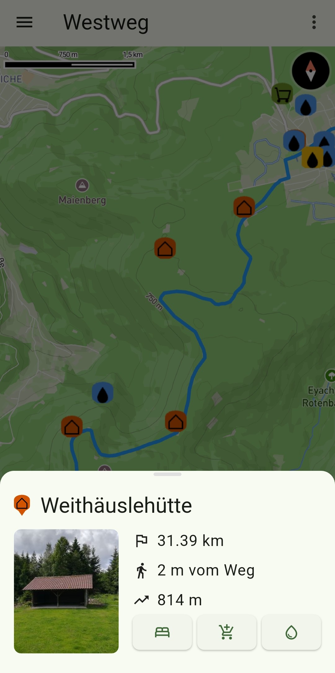 Longtrails-App auf dem Smartphone